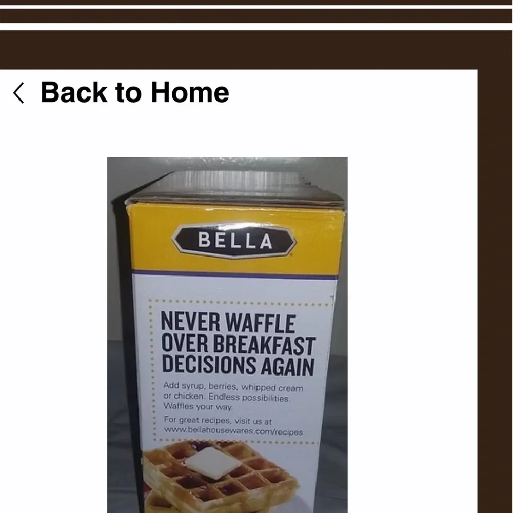Bella slice waffle maker